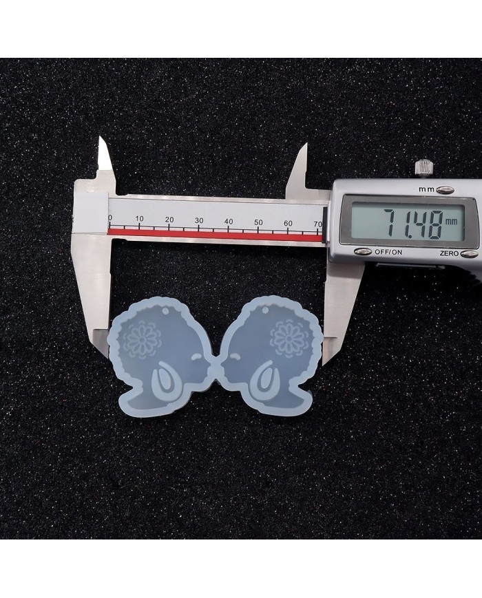 Reçine Epoksi Kalıp - İkili Kolye Küpe Ucu Küpeli Kadın - 986