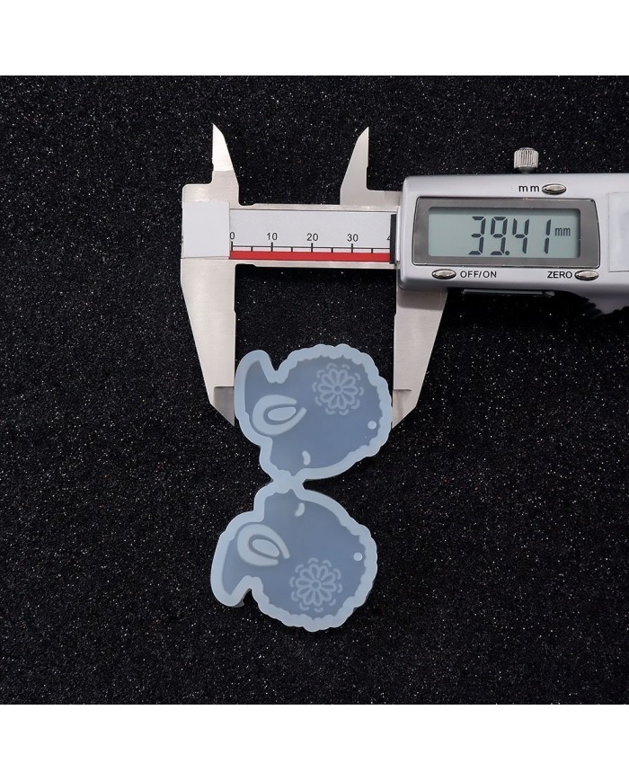 Reçine Epoksi Kalıp - İkili Kolye Küpe Ucu Küpeli Kadın - 986