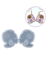 Reçine Epoksi Kalıp - İkili Kolye Küpe Ucu Küpeli Kadın - 986