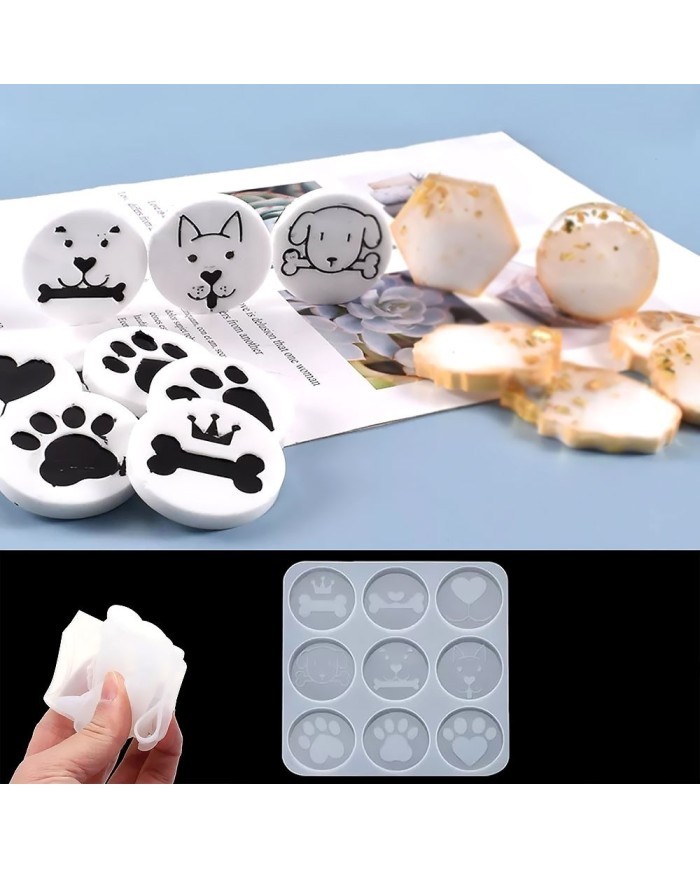 Reçine Epoksi Kalıp - Köpek Magnet - 1000 - 15x15 cm