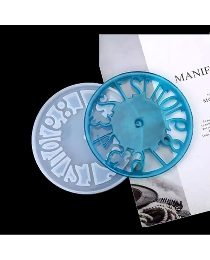 Reçine Epoksi Kalıp - Saat Kalıbı - 15x15 cm -Kod:1002