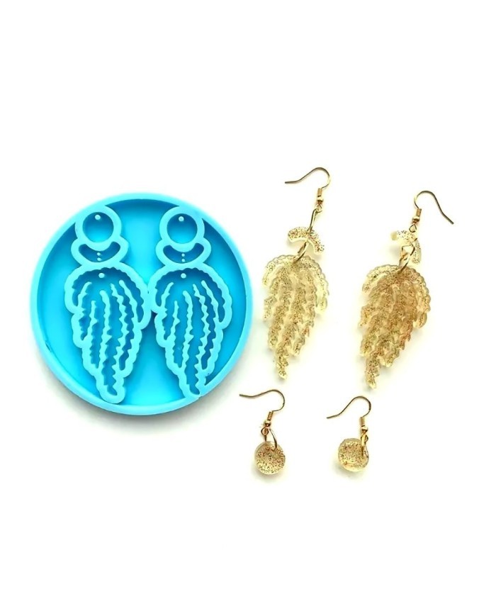 Reçine Epoksi Kalıp - Kolye Küpe Ucu - 8x3 cm -Kod:995