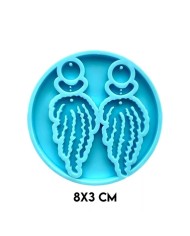 Reçine Epoksi Kalıp - Kolye Küpe Ucu - 8x3 cm -Kod:995