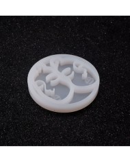 Reçine Epoksi Kalıp - Kolye Küpe Ucu Yüz Motifi -Kod:988