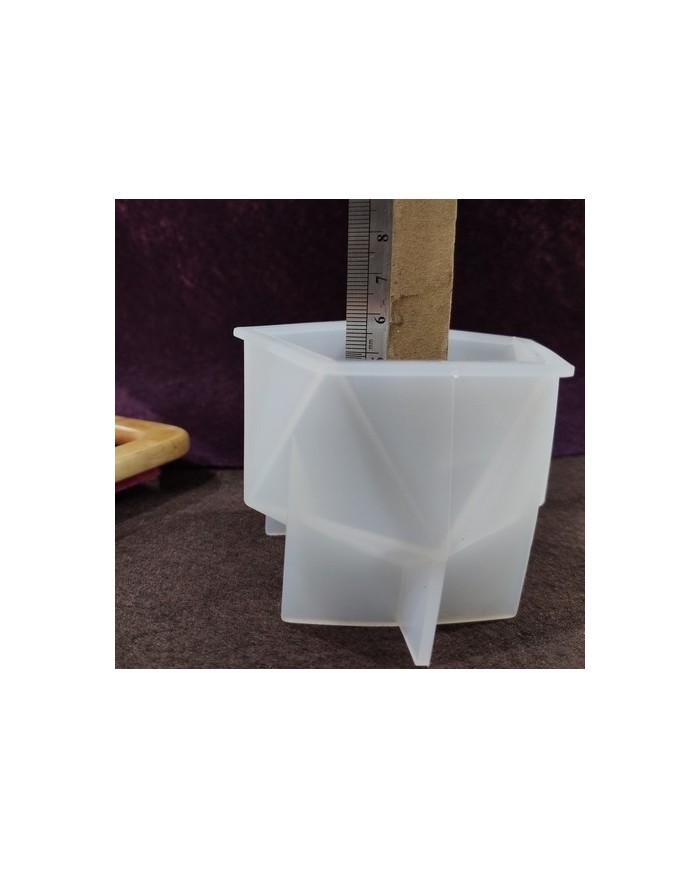 Beşgen Reçine Epoksi ve Mum Kalıbı - Büyük Boy -Kod:135