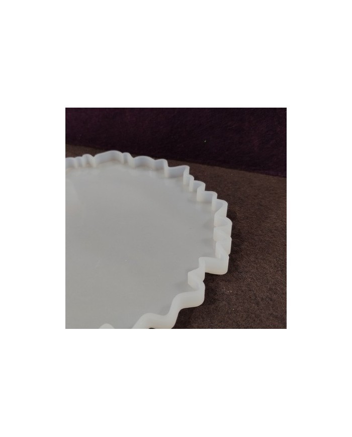 Tırtıklı Bardak Alti Reçine Epoksi ve Beton Kalıbı -Kod:177