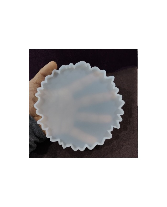 Tırtıklı Bardak Alti Reçine Epoksi ve Beton Kalıbı -Kod:177