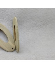 Ahşap Kolye Ucu - Krem Rengi