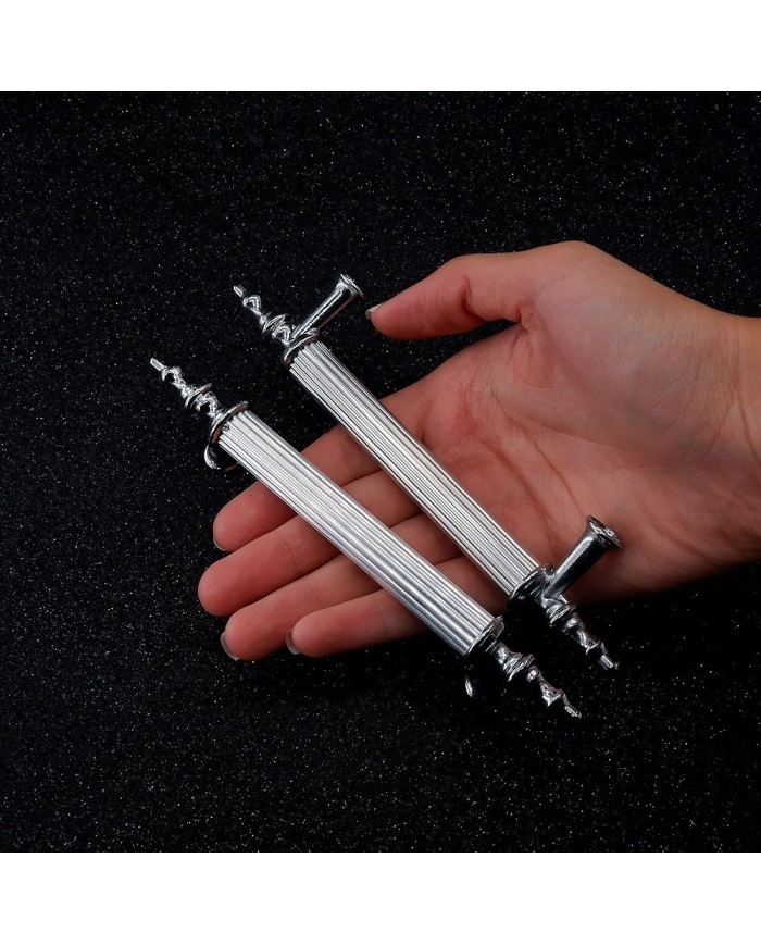 Tepsi Epoksi Kalıp Kulpu Gümüş - Metal Tırtıklı