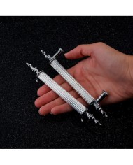 Tepsi Epoksi Kalıp Kulpu Gümüş - Metal Tırtıklı