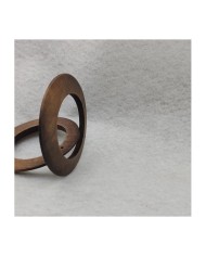 3 Adet - Ahşap Kolye Ucu - Kahverengi