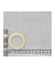 Ahşap Kolye Ucu - Bej Yassı Yuvarlak