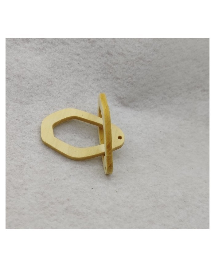 Ahşap Kolye Ucu - Geometrik Damla