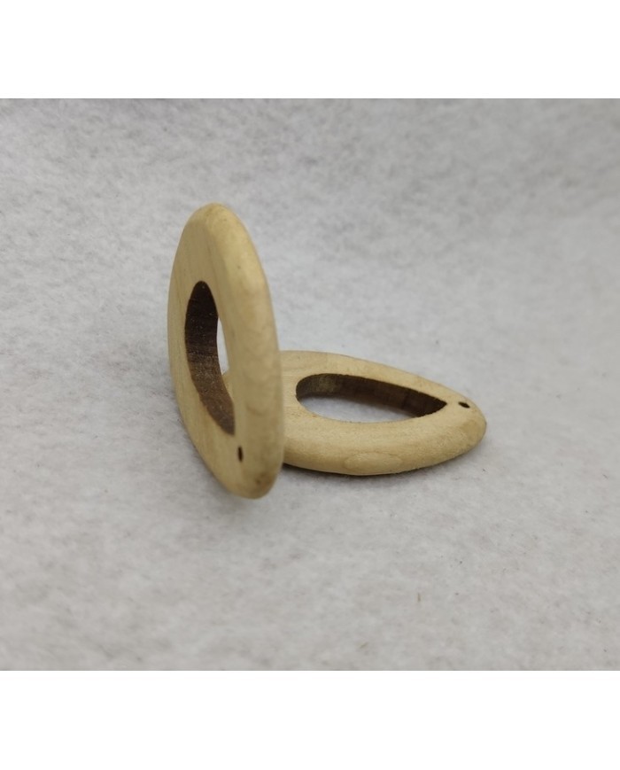 Ahşap Kolye Ucu - Damla Üstten Delikli