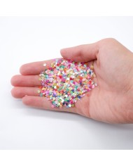 Mini Kalp Renkli Pul Paketi - 5 gram - Epoksi Süsleme Pulu - 5mm