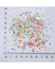 Mini Kalp Renkli Pul Paketi - 5 gram - Epoksi Süsleme Pulu - 5mm