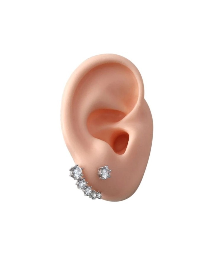 Silikon Kulak Ten Renk Sol 25 Adet - Takı ve Bijuteri Küpe Mankeni