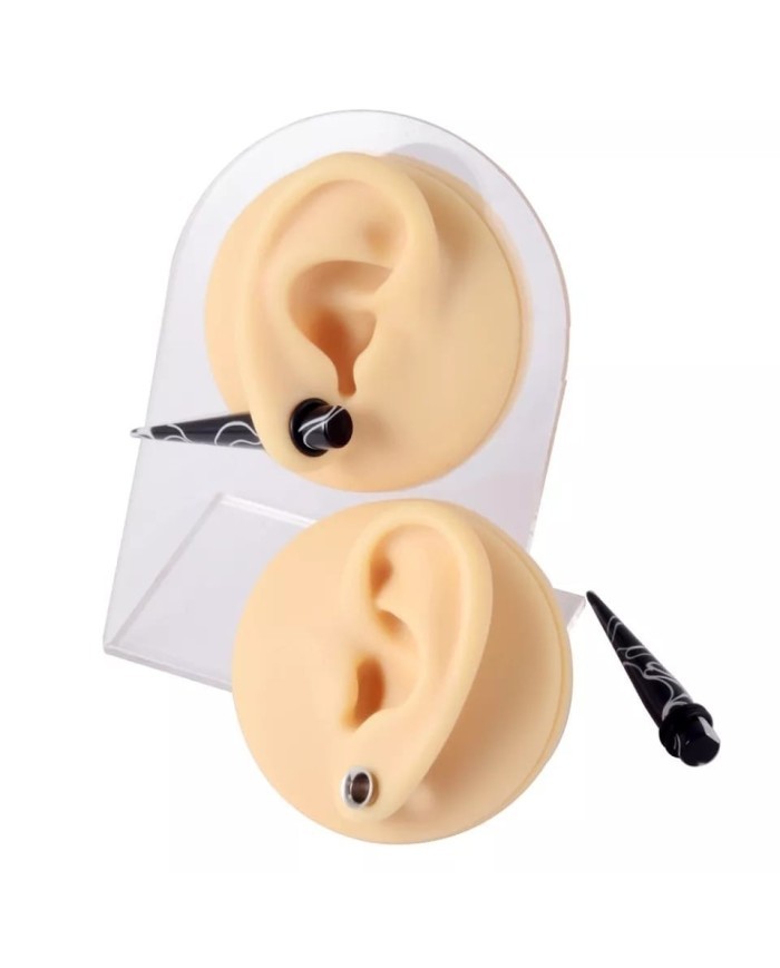 Silikon Kulak Ten Renk Sol- Sağ 1 Takım  - Takı ve Bijuteri Küpe Mankeni