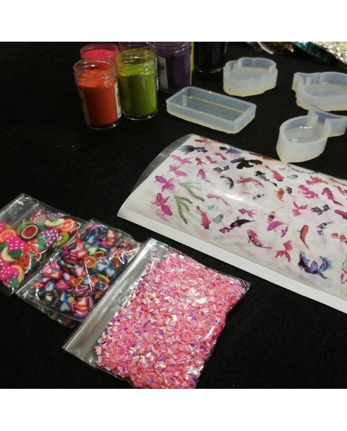 Anahtarlık ve Takı Reçine Epoksi Seti - Boya Seçmeli  - A04