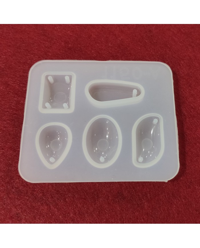 Çoklu Oval Reçine Epoksi Kalıp - Kolye Ucu Takı 5'li -Kod:114