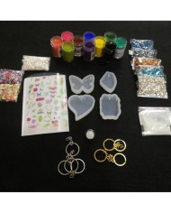 Anahtarlık ve Takı Reçine Epoksi Seti - Boya Seçmeli  - A05