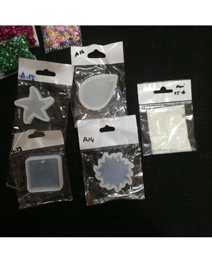 Anahtarlık ve Takı Reçine Epoksi Seti - Boya Seçmeli  - A07