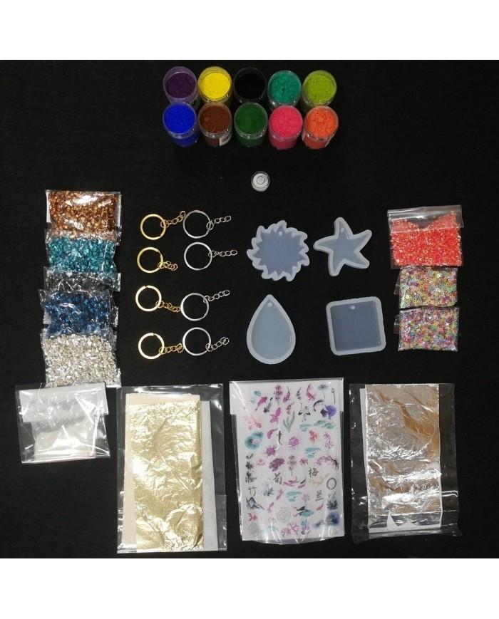 Anahtarlık ve Takı Reçine Epoksi Seti - Boya Seçmeli  - A08