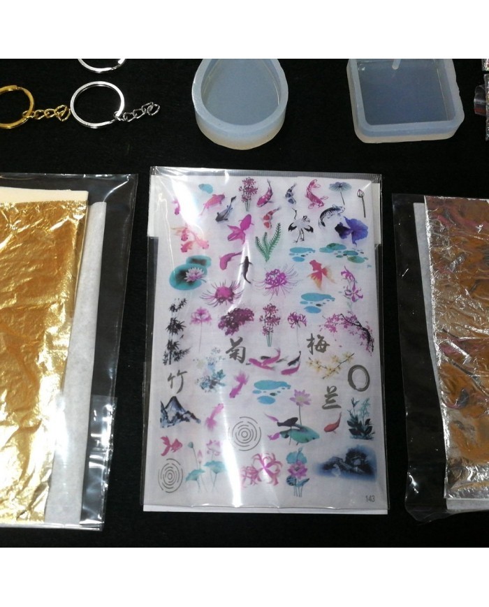 Anahtarlık ve Takı Reçine Epoksi Seti - Boya Seçmeli  - A08