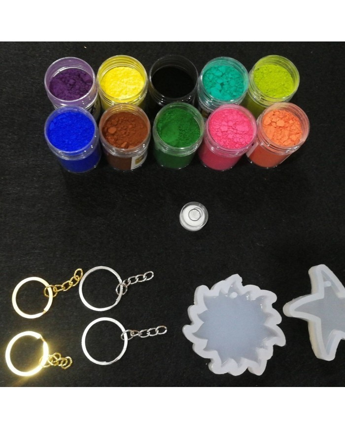 Anahtarlık ve Takı Reçine Epoksi Seti - Boya Seçmeli  - A08