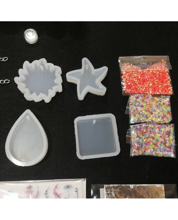 Anahtarlık ve Takı Reçine Epoksi Seti - Boya Seçmeli  - A08