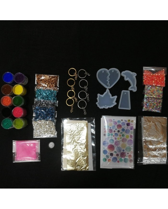 Anahtarlık ve Takı Reçine Epoksi Seti - Boya Seçmeli  - A09