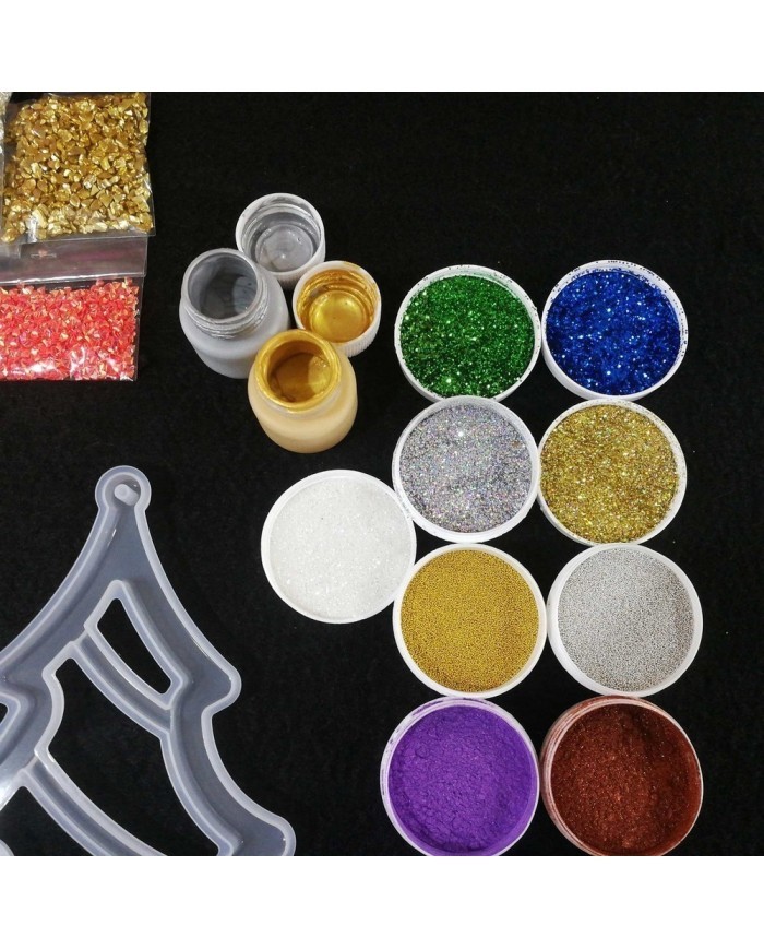 Yılbaşı Süsleme Reçine Epoksi Seti - Boya Seçmeli  - A130