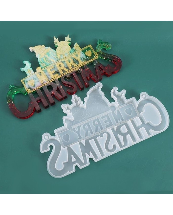 Yılbaşı Merry Chrıstmas Reçine Epoksi Seti - Boya Seçmeli  - A132