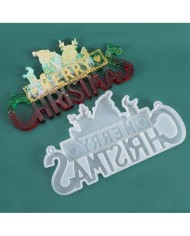 Yılbaşı Merry Chrıstmas Reçine Epoksi Seti - Boya Seçmeli  - A132