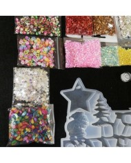 Yılbaşı Merry Chrıstmas Reçine Epoksi Seti - Boya Seçmeli  - A132