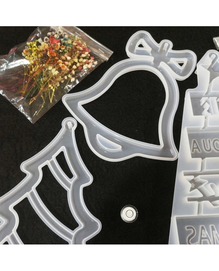 Yılbaşı Merry Chrıstmas Reçine Epoksi Seti - Boya Seçmeli  - A134