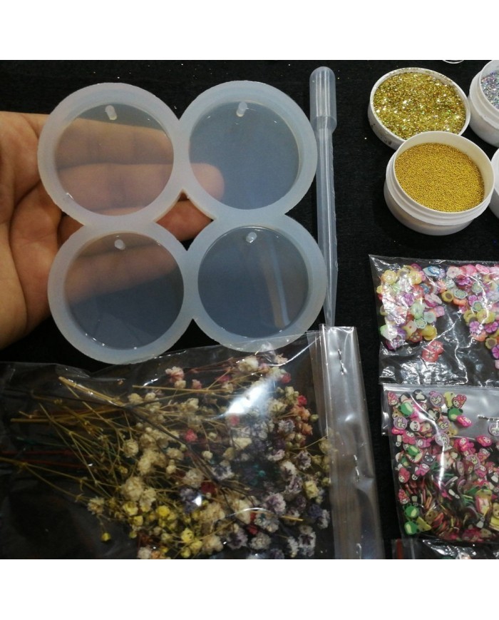 Dörtlü Yuvarlak Magnet Kalıbı Reçine Epoksi Seti - A45