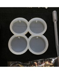 Dörtlü Yuvarlak Magnet Kalıbı Reçine Epoksi Seti - A45