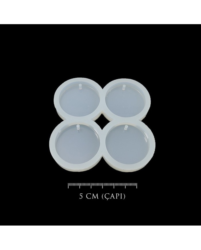 Dörtlü Yuvarlak Magnet Kalıbı Reçine Epoksi Seti - A45
