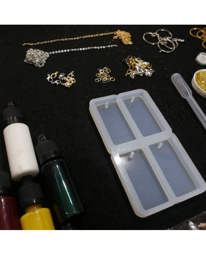 Dörtlü Dikdörtgen Magnet Kalıbı Reçine Epoksi Seti - A47