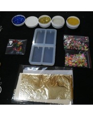 Dörtlü Dikdörtgen Magnet Kalıbı Reçine Epoksi Seti - A48