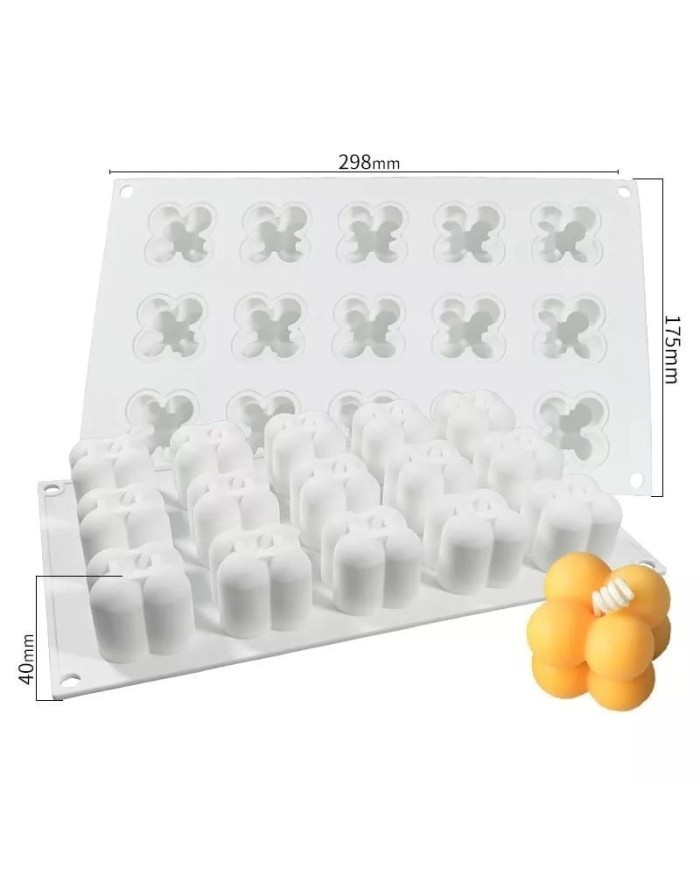 Çoklu Bubble Mum Silikon Kalıbı 15 Li Küçük Boy