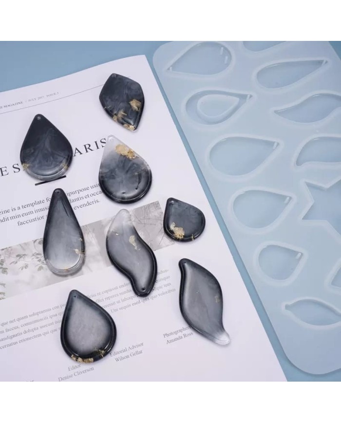 Çoklu  Kolye Küpe Silikon Reçine Epoksi Kalıp -Kod:277