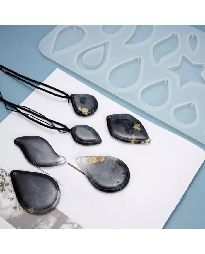 Çoklu  Kolye Küpe Silikon Reçine Epoksi Kalıp -Kod:277