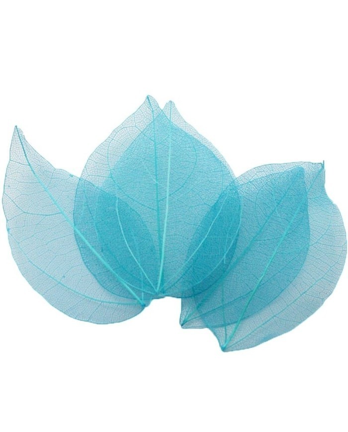 Kumaş Yaprak -Mavi - 3 Adet