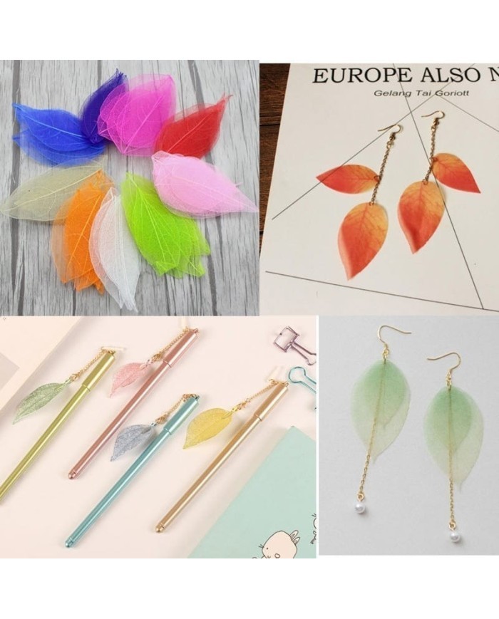 Kumaş Yaprak -Mavi - 3 Adet