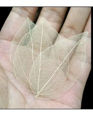 Kumaş Yaprak -Bej - 3 Adet