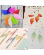 3 Adet Kumaş Yaprak - Lila