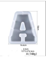 Büyük Reçine Epoksi Silikon Kalıp  Big  Boy Harf  - A