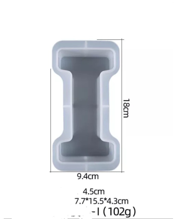 Büyük Reçine Epoksi Silikon Kalıp  Big  Boy Harf  - I